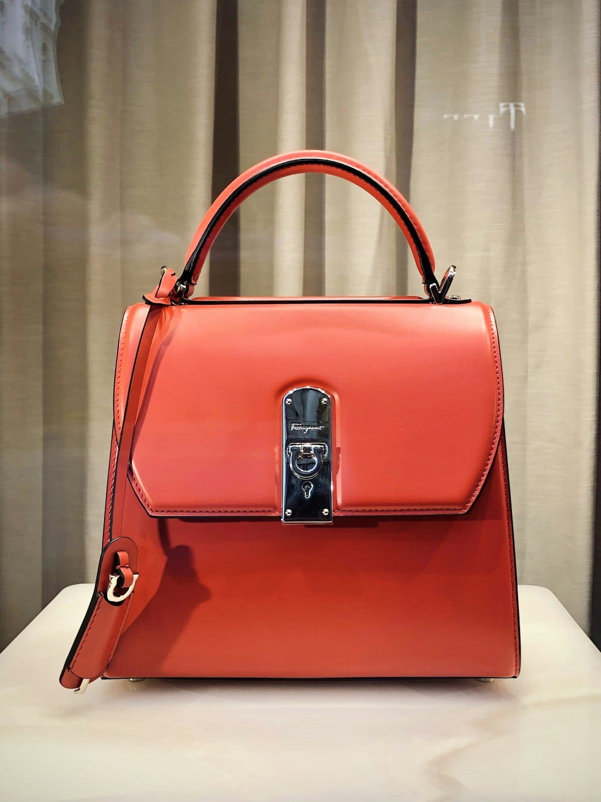 Coral Top-Handle Bag